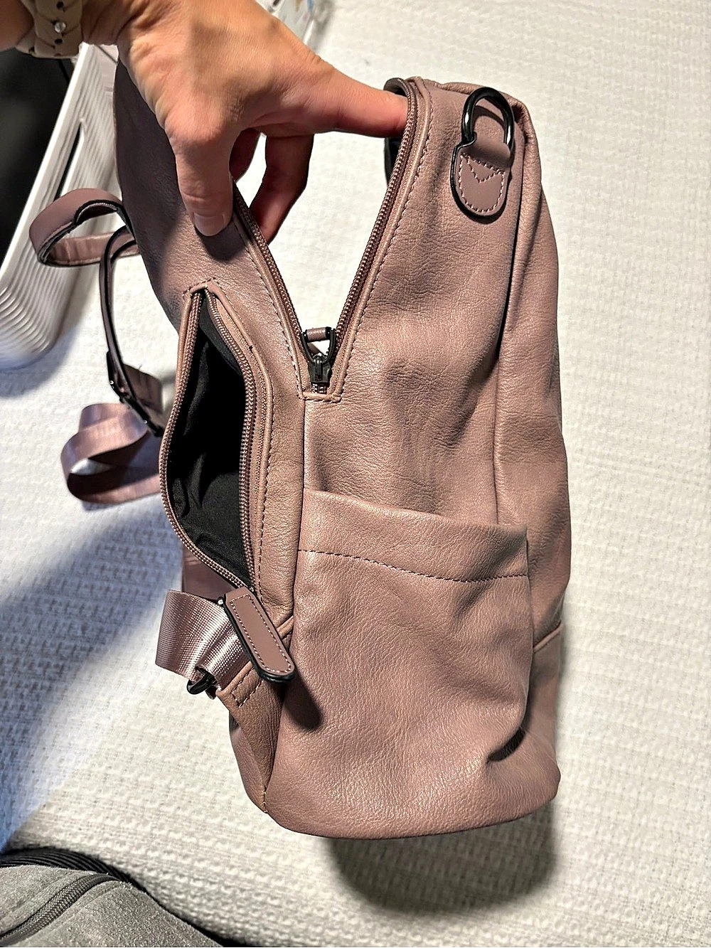 Mauve Convertible Backpack - Picture 4 of 4